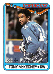  (CI) Tony McKegney Hockey Card 1991 Quebec Nordiques
